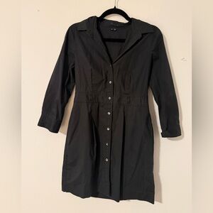 Women’s Theory black button up mini shirtdress